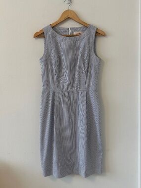 Brooks Brothers Vintage Blue and White Striped Seersucker Dress | Size 4
